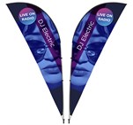 Legend 3M Sublimated Sharkfin Double-Sided Flying Banner - 1 complete unit