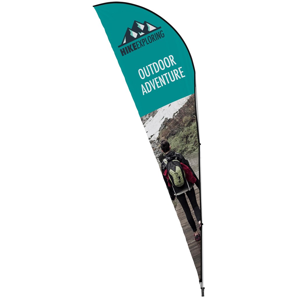 Legend 4M Sublimated Sharkfin Double-Sided Flying Banner – 1 complete unit