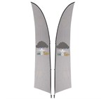 Legend 3M Sublimated Arcfin Double-Sided Flying Banner - 1 complete unit