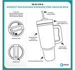 Kooshty Big Kahuna Stainless Steel Vacuum Mug – 1.2 Litre DR-KS-270-B_DR-KS-270-BOXINFO