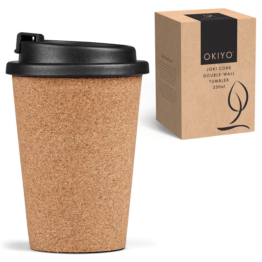 Okiyo Joki Cork & Plastic Double-Wall Tumbler - 350ml