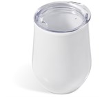 Serendipio Madison Stainless Steel & Plastic Double-Wall Tumbler - 350ml Solid White