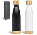 Serendipio Heritage Stainless Steel & Bamboo Vacuum Water Bottle – 500ml DR-SD-190-B_DR-SD-190-B-NO-LOGO