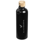 Serendipio Origen Aluminium & Bamboo Water Bottle – 750ml Black