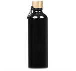 Serendipio Origen Aluminium & Bamboo Water Bottle – 750ml Black