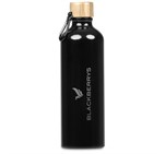 Serendipio Origen Aluminium & Bamboo Water Bottle – 750ml Black