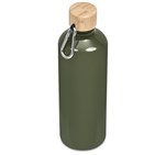 Serendipio Origen Aluminium & Bamboo Water Bottle – 750ml Military Green