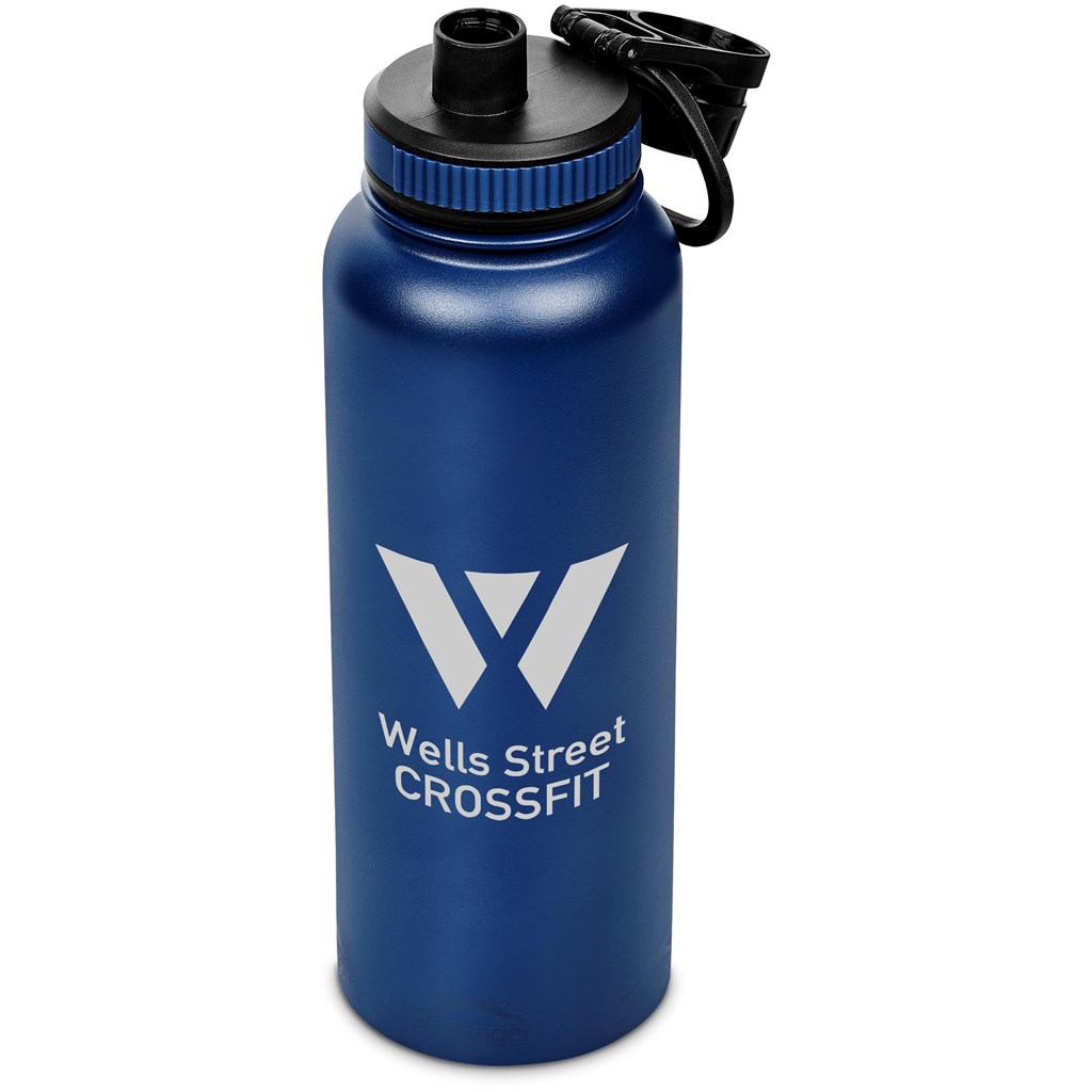 Slazenger Hooper Stainless Steel Vacuum Water Bottle - 1.2 Litre - Navy