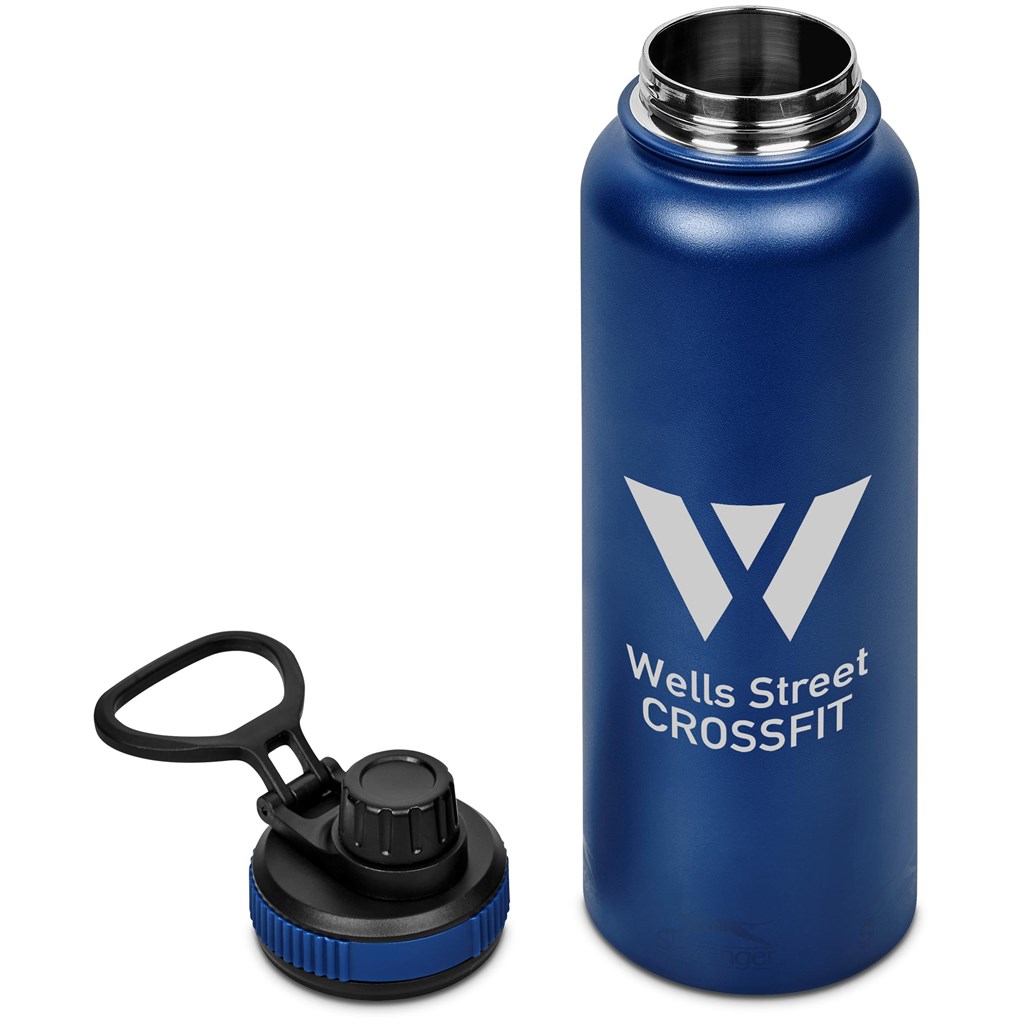 Slazenger Hooper Stainless Steel Vacuum Water Bottle - 1.2 Litre - Navy