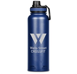promo: Slazenger Hooper Stainless Steel Vacuum Water Bottle 1.2 Litre Navy (Navy)!