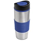 Ridge Stainless Steel & Plastic Double-Wall Tumbler - 450ml Blue