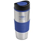 Ridge Stainless Steel & Plastic Double-Wall Tumbler - 450ml Blue