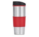 Ridge Stainless Steel & Plastic Double-Wall Tumbler - 450ml Red