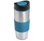 Ridge Stainless Steel & Plastic Double-Wall Tumbler - 450ml Turquoise