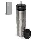 Serendipio Fire & Ice Stainless Steel & Plastic 2-In-1 Tumbler - 435ml Silver