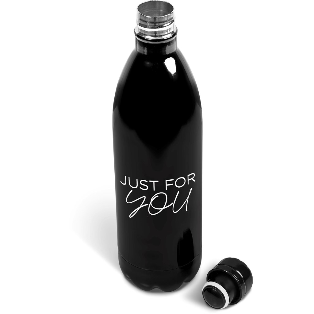 Serendipio Atlantis Stainless Steel Vacuum Water Bottle - 1 Litre - Black