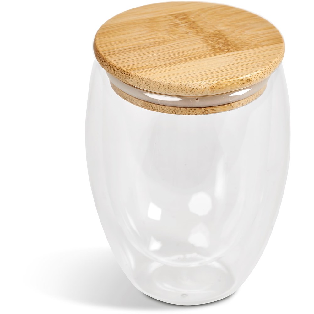 Okiyo Moco Double-Wall Glass Cup - 350ml