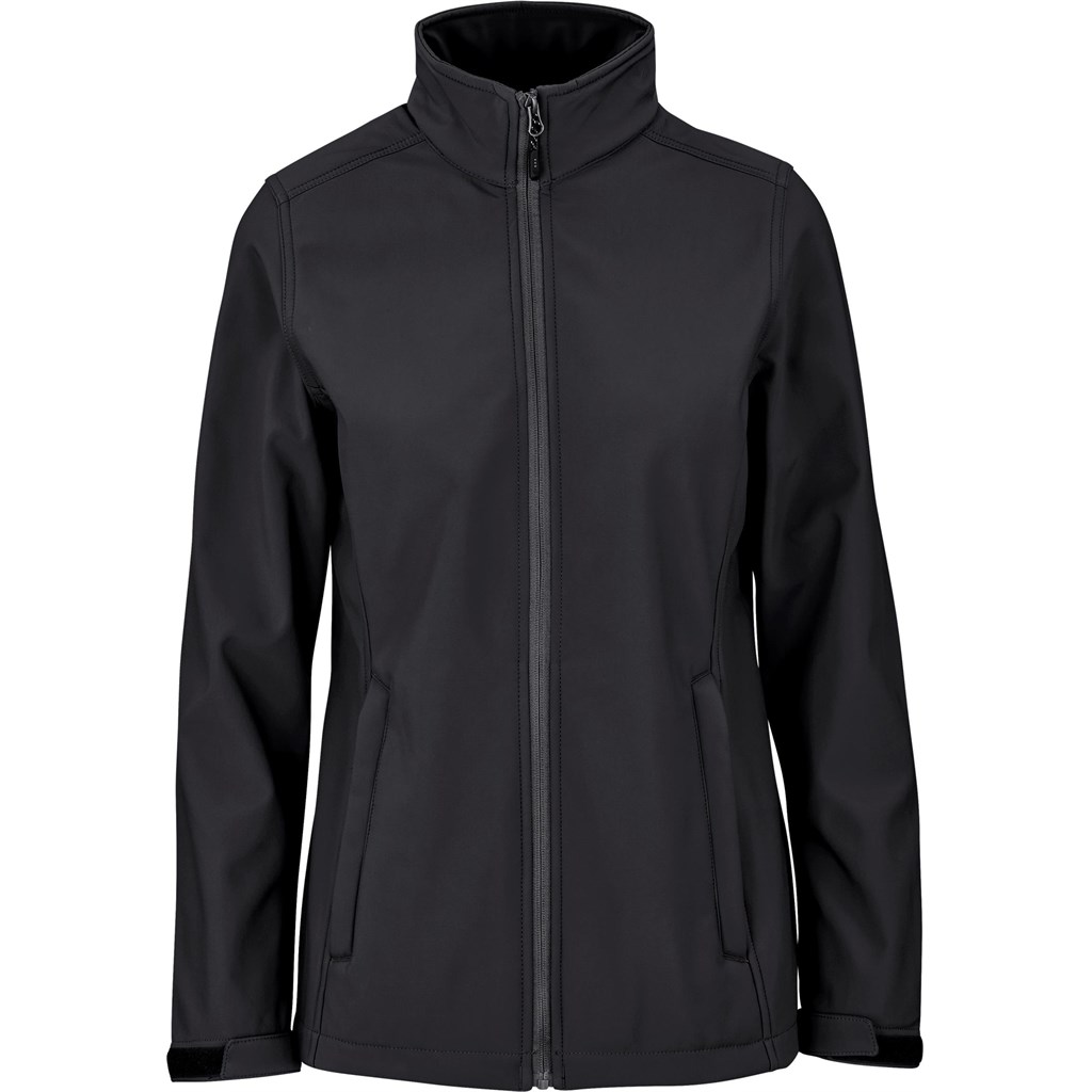 Ladies Maxson Softshell Jacket - Black | ELE-7305-BL | Amrod