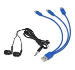 Altitude Zenia Earbuds & Tri-Cable Set Blue
