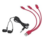 Altitude Zenia Earbuds & Tri-Cable Set Red