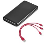 Kingpin Black 10 Compact Power Bank -  10,000mAh Red