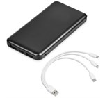 Kingpin Black 10 Compact Power Bank -  10,000mAh Solid White