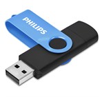 Shuffle Gyro Black Flash Drive – 8GB Cyan