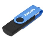 Shuffle Gyro Black Flash Drive – 8GB Cyan