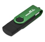 Shuffle Gyro Black Flash Drive – 8GB Green