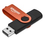 Shuffle Gyro Black Flash Drive – 8GB Orange