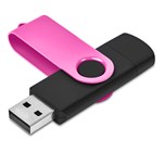 Shuffle Gyro Black Flash Drive – 8GB Pink