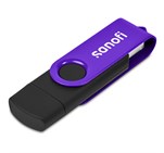 Shuffle Gyro Black Flash Drive – 8GB Purple