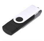 Shuffle Gyro Black Flash Drive – 8GB Solid White