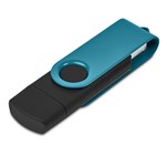 Shuffle Gyro Black Flash Drive – 8GB Turquoise