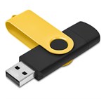 Shuffle Gyro Black Flash Drive – 8GB Yellow