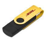 Shuffle Gyro Black Flash Drive – 8GB Yellow