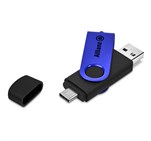 Shuffle Gyro Black Flash Drive – 32GB Blue