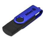 Shuffle Gyro Black Flash Drive – 32GB Blue