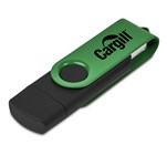 Shuffle Gyro Black Flash Drive – 32GB Green