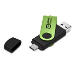 Shuffle Gyro Black Flash Drive – 32GB Lime