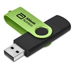 Shuffle Gyro Black Flash Drive – 32GB Lime