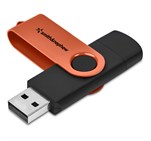 Shuffle Gyro Black Flash Drive – 32GB Orange