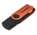 Shuffle Gyro Black Flash Drive – 32GB Orange