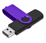 Shuffle Gyro Black Flash Drive – 32GB Purple