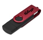 Shuffle Gyro Black Flash Drive – 32GB Red