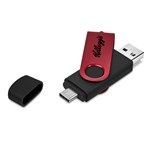 Shuffle Gyro Black Flash Drive – 32GB Red