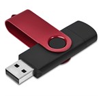 Shuffle Gyro Black Flash Drive – 32GB Red