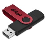 Shuffle Gyro Black Flash Drive – 32GB Red