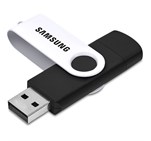 Shuffle Gyro Black Flash Drive – 32GB Solid White