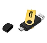 Shuffle Gyro Black Flash Drive – 32GB Yellow